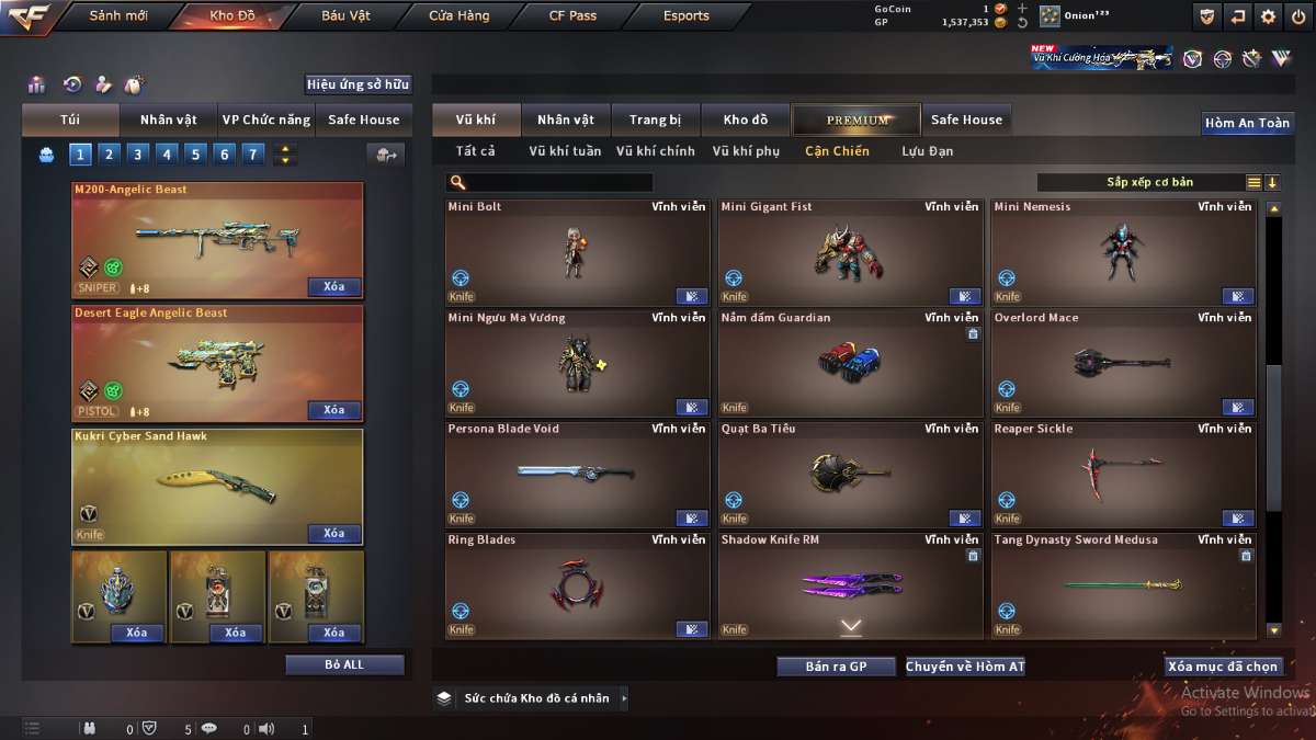 shop acc cf uy tin gia re